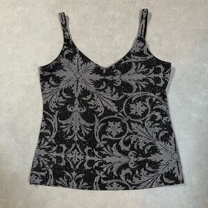 Alex Evenings Sparkly vintage women’s top. Size 10. Black silver.